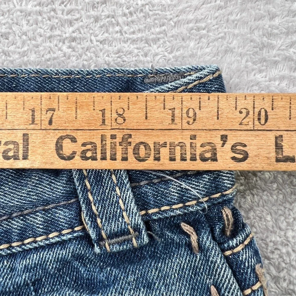 MEK Denim Cody Straight Leg Jeans Size 40 Blue Mens Embroidered Y2K Rugged Style